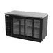 Beverage Air BB58HC-1-GS-B 59" 2 Section Black Back Bar Cooler with Glass Door 4 image
