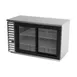Beverage Air BB58HC-1-GS-S 59" 2 Section Black Back Bar Cooler with Glass Door 3 image