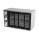 Beverage Air BB58HC-1-GS-S 59" 2 Section Black Back Bar Cooler with Glass Door 4 image