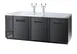 Blue Air BDD90-4S-HC 90" 3 Door 2 Tower Keg Cooler, (4) 1/2 Barrel, Stainless Steel 1 image