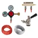 Krowne BEERKIT2 - 2 Faucet, CO2 Regulator, 2 Way Manifold, 5' Line, 10' Line, 2 Sankey Taps & Probe 1 image