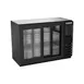 Beverage Air BB48HC-1-F-GS-B 48" 2 Section Black Back Bar Cooler with Glass Door 4 image
