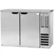 Beverage Air BB48HC-1-F-S-27 48" 2 Section Black Back Bar Cooler with Solid Door 1 image