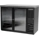 Beverage Air BB48HC-1-FG-B-27 48" 2 Section Black Back Bar Cooler with Glass Door 1 image