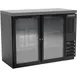 Beverage Air BB48HC-1-FG-B-27 48" 2 Section Black Back Bar Cooler with Glass Door 2 image