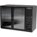 Beverage Air BB48HC-1-FG-B 48" 2 Section Black Back Bar Cooler with Glass Door 1 image