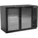 Beverage Air BB48HC-1-FG-B 48" 2 Section Black Back Bar Cooler with Glass Door 2 image