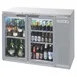 Beverage Air BB48HC-1-FG-S-27 48" 2 Section Black Back Bar Cooler with Glass Door 1 image