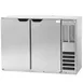 Beverage Air BB48HC-1-S 48" 2 Section Black Back Bar Cooler with Solid Door 1 image
