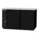 Beverage Air BB58HC-1-F-B 59" 2 Section Black Back Bar Cooler with Solid Door 1 image