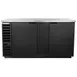 Beverage Air BB68HC-1-B 69" 2 Section Black Back Bar Cooler with Solid Door 3 image