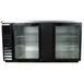 Beverage Air BB68HC-1-G-B 69" 2 Section Black Back Bar Refrigerator with Glass Door 3 image
