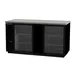 Beverage Air BB68HC-1-G-B 69" 2 Section Black Back Bar Refrigerator with Glass Door 1 image