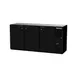 Beverage Air BB72HC-1-F-B 72" 3 Section Black Back Bar Refrigerator with Solid Door 1 image