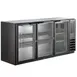 Beverage Air BB72HC-1-G-B 72" Three Section Back Bar Cooler with Glass Door, 19.92 cu. ft. 2 image