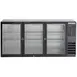 Beverage Air BB72HC-1-G-B 72" Three Section Back Bar Cooler with Glass Door, 19.92 cu. ft. 3 image