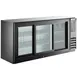 Beverage Air BB72HC-1-GS-B 72" 3 Section Black Back Bar Cooler with Glass Door 2 image