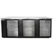Beverage Air BB94HC-1-G-B 95" Three Section Back Bar Cooler with Glass Door, 37.82 cu. ft. 3 image