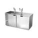 Beverage Air DD68HC-1-S 69" Draft Beer Cooler w/ 3 Kegs, 25.93 cu. ft., 1 Single & 1 Dual-Tap Towers 1 image