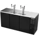 Beverage Air DD72HC-1-B 72" Draft Beer Cooler w/ 3 Kegs, 19.95 cu. ft., 2 Dual-Tap Towers 1 image
