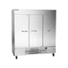 Beverage Air HBF72HC-5 75" 3-Solid Door Reach-In Freezer, Bottom Mounted, 68.43 cu. ft., Stainless Steel 1 image