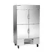 Beverage Air HBR44HC-1-HS 47" 2-Section Reach-In Refrigerator w/ 4 Solid Half Doors, Bottom Mount, 1/3 hp, 40 cu. ft. 1 image