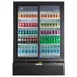 Beverage Air MT53-1-SDB 54" 2-Section Marketeer Glass Door Merchandiser in Black, 41.66 cu. ft. 3 image