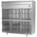 Beverage Air PF3HC-1BHG 78" Three Section Reach-In Freezer w/ 6 Half Glass Doors, Aluminum Interior, 68 cu. ft. 2 image
