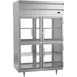 Beverage Air PFD2HC-1BHG 52" Two Section Pass-Thru Freezer w/ 8 Glass Half Doors, 49 cu. ft. 1 image