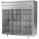 Beverage Air PR3HC-1BG 77.75'' 3-Section Reach-In Refrigerator w/ 3 Glass Full Doors, Top Mounted, 68 cu. ft. 2 image