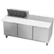Beverage Air SPE72HC-08C 72" Three Section Sandwich/Salad Prep Table w/ 3 Doors, 8 pans, 20 cu. ft. 1 image