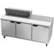 Beverage Air SPE72HC-10 72" Three Section Sandwich/Salad Prep Table w/ 3 Doors, 10 pans, 20 cu. ft. 1 image