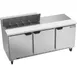 Beverage Air SPE72HC-10 72" Three Section Sandwich/Salad Prep Table w/ 3 Doors, 10 pans, 20 cu. ft. 2 image