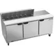 Beverage Air SPE72HC-12 72" Three Section Sandwich/Salad Prep Table w/ 3 Doors, 12 pans, 20 cu. ft. 2 image