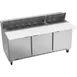 Beverage Air SPE72HC-18C 72" Three Section Sandwich/Salad Prep Table w/ 3 Doors, 18 pans, 20 cu. ft. 2 image