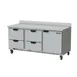 Beverage Air WTRD72AHC-4 72" 3-Section Worktop Refrigerator w/ 4 Drawers & 1 Door, 18 cu. ft. 1 image