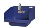 BK Resources APHS-W1410-1SSFA 14" Drop-In Hand Sink without Faucet - 3 Splashes 1 image