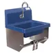 BK Resources APHS-W1410-BKKPG 14" Wall Mounted Hand Sink w/Hands Free Faucet, Knee Valve Bracket 1 image