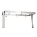BK Resources APQ-36, 36" Stainless Steel Double Bar Table Mounted Pot Rack with 12 Double Prong Hooks 1 image