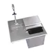 BK Resources BK-DIWSBL-2118G-P-G Drop-in Ice Bin with Water Station  1 image