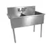 BK Resources BK8BS-2-18-12 39" Two Compartment Sink, 18"W x 18"L Bowl Without Drainboard 1 image