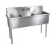 BK Resources BK8BS-3-1821-12 57" Three Compartment Sink, 18"W x 21"L Bowl Without Drainboard 1 image