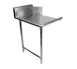 BK Resources BKCDT-26-L-SS 26" Clean Straight Dishtable w/ Left Table, 10" Backsplash, Steel Legs 1 image