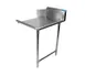 BK Resources BKCDT-48-R-SS 48" Clean Straight Dishtable w/ Right Table, 10" Backsplash, Steel Legs 1 image