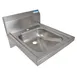 BK Resources BKHS-ADA-D-1 14" Wall Mounted Hand Sink without Faucet - 18 gauge 1 image