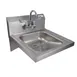 BK Resources BKHS-ADA-S-P-G 14" Wall Mounted Hand Sink with Wrist Faucet - 18 gauge 1 image