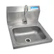 BK Resources BKHS-D-1410-1-P-G 14" Wall Mounted Hand Sink with e-Faucet & Crumb Cup 1 image