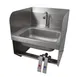 BK Resources BKHS-D-1410-1SSBKKPG 14" Wall Mounted Hand Sink w/Hands Free Faucet-Double Knee Valves 1 image