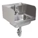 BK Resources BKHS-D-1410-SS-PT-G 14" Wall Mounted Hand Sink with Faucet & P-trap 1 image
