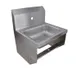 BK Resources BKHS-W-1410-1-BKK 14" Wall Mounted Hand Sink without Faucet - with Knee Valve Bracket 1 image